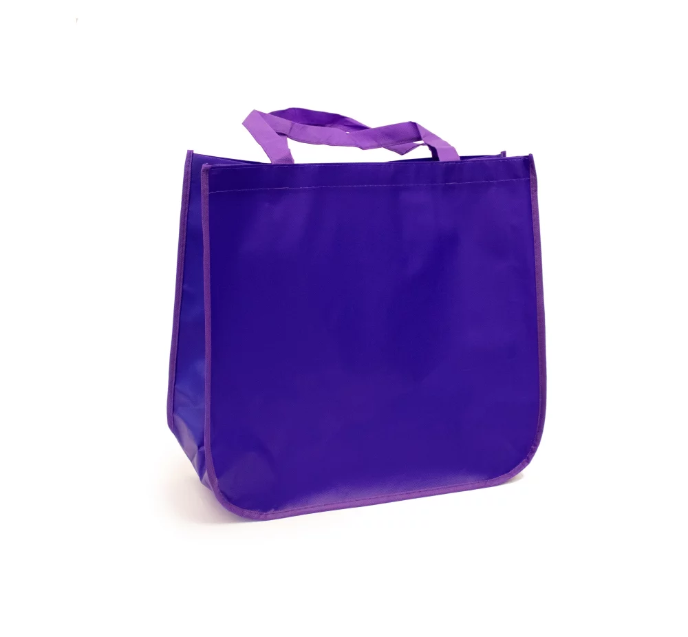 Large laminated Grocery Tote with heat transfer logo