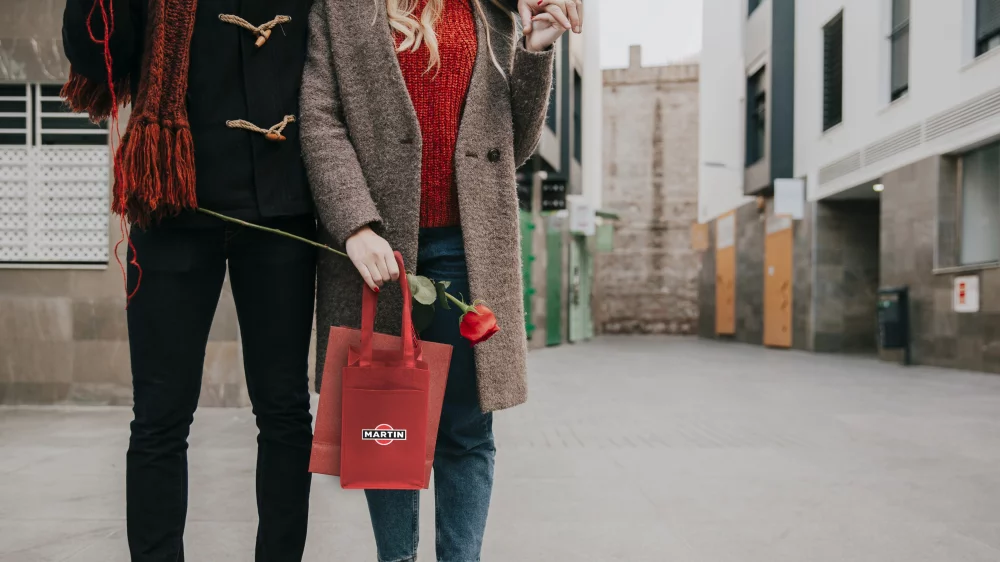 Heat Transfer Non-Woven Wine Tote Bag