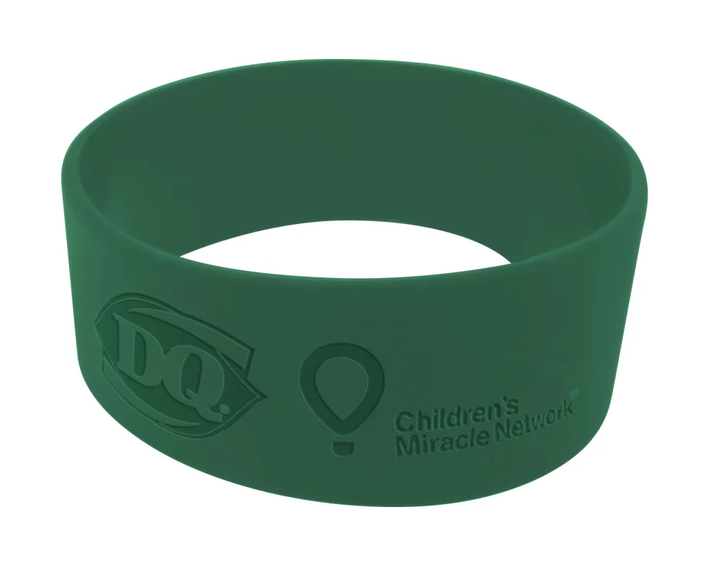 Broad Recycled Silicone Wrist Band w/Debossed Logo