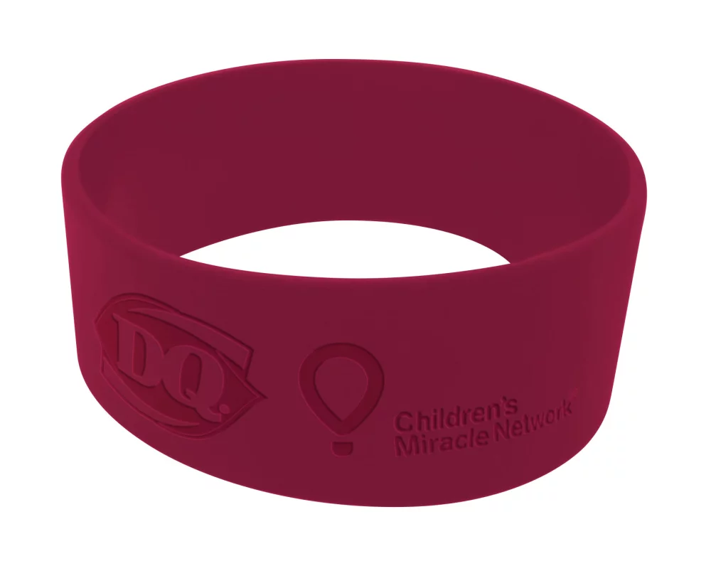 Broad Recycled Silicone Wrist Band w/Debossed Logo