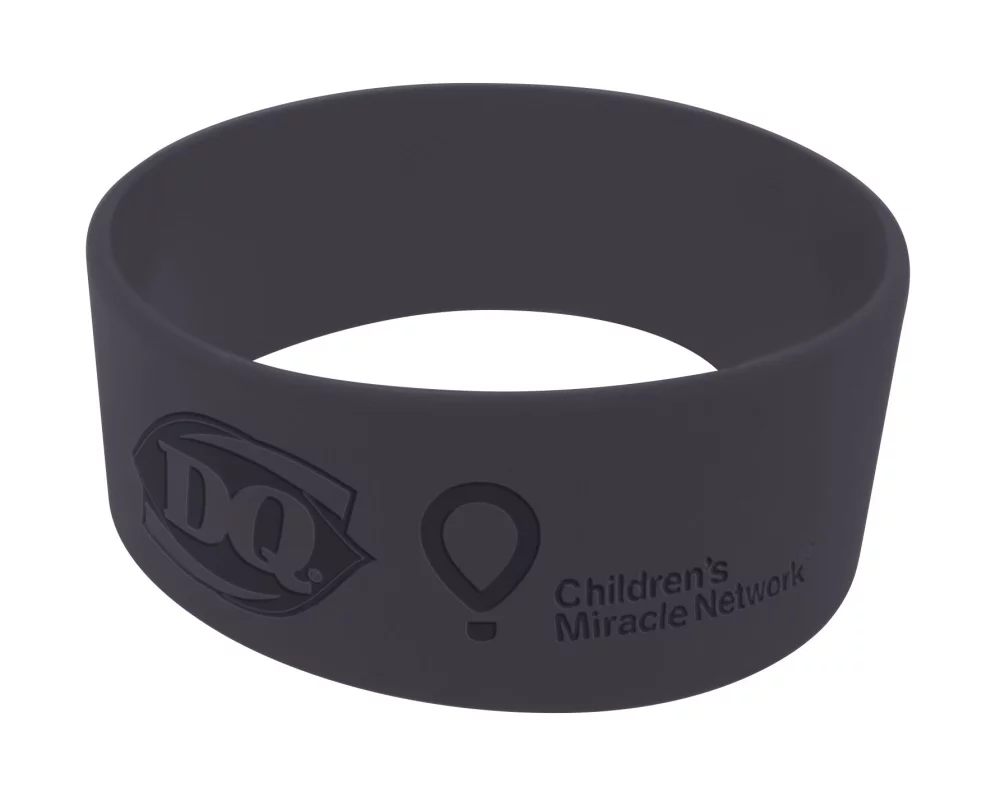 Broad Recycled Silicone Wrist Band w/Debossed Logo