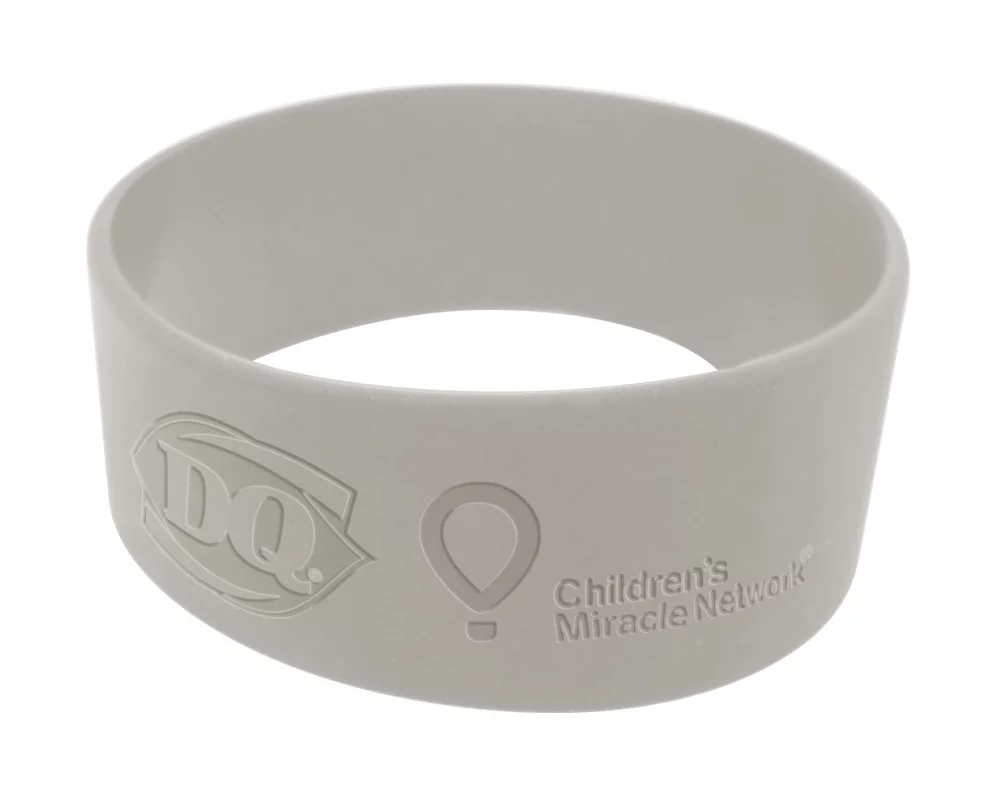 Broad Recycled Silicone Wrist Band w/Debossed Logo