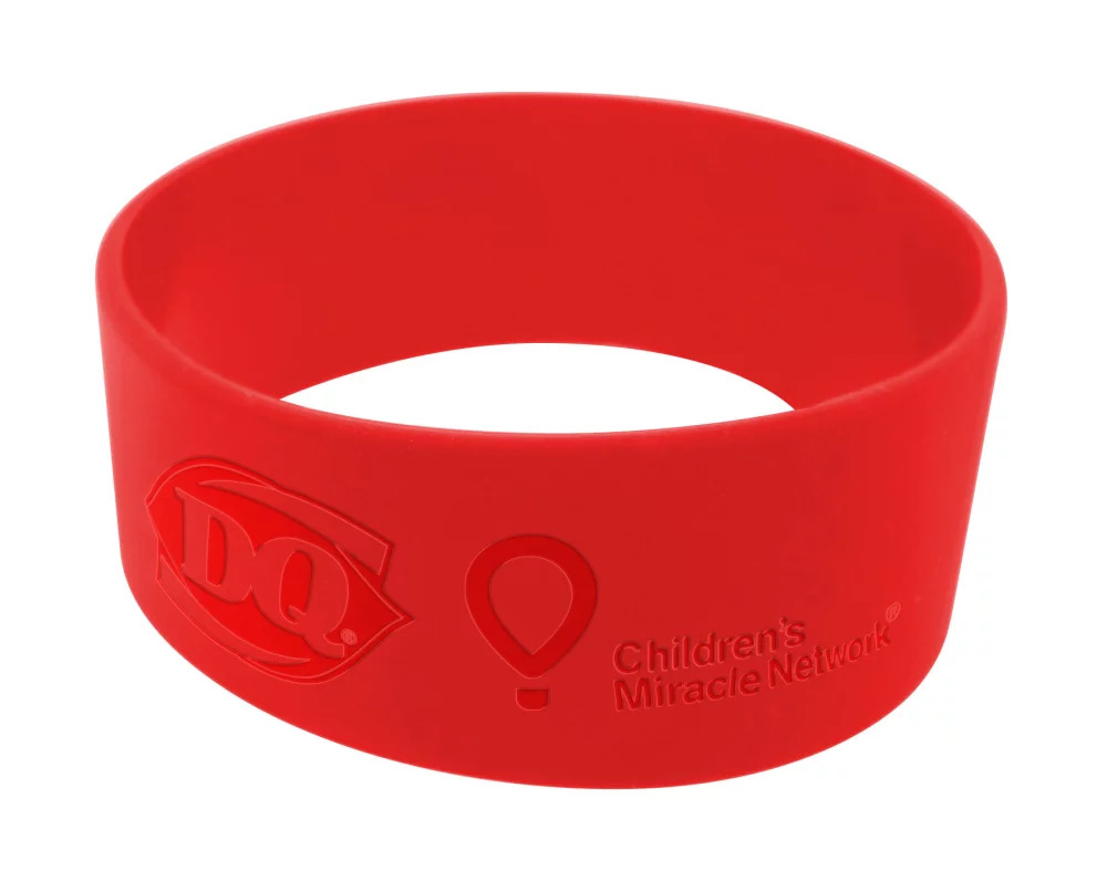 Broad Recycled Silicone Wrist Band w/Debossed Logo