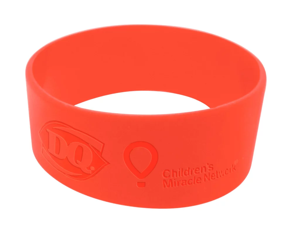 Broad Recycled Silicone Wrist Band w/Debossed Logo