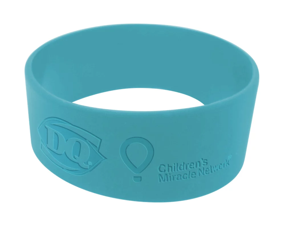 Broad Recycled Silicone Wrist Band w/Debossed Logo