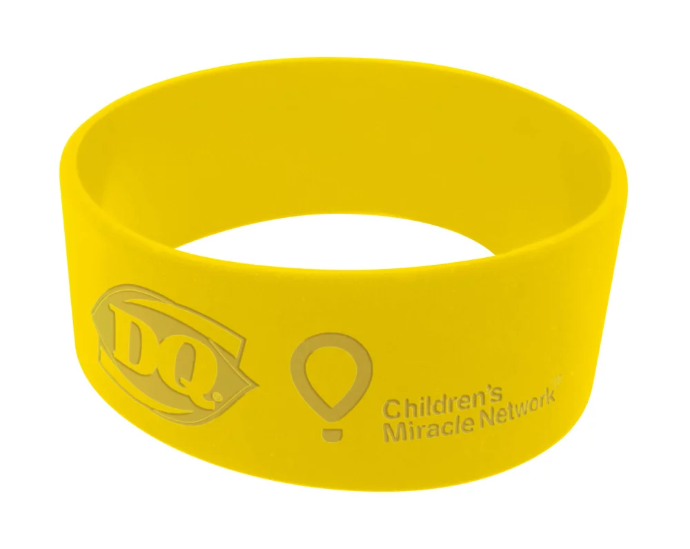 Broad Recycled Silicone Wrist Band w/Debossed Logo
