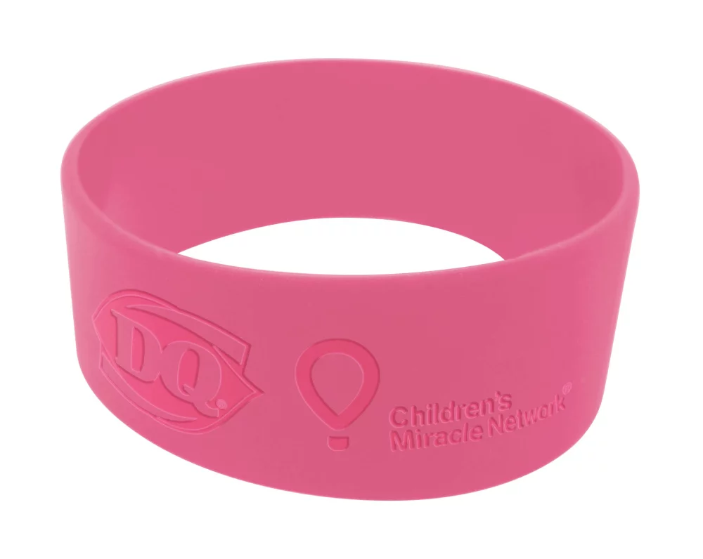 Broad Recycled Silicone Wrist Band w/Debossed Logo