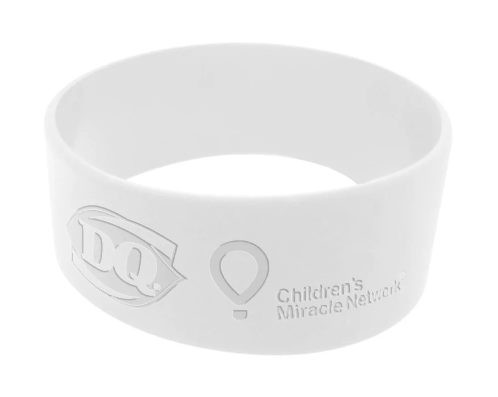 Broad Recycled Silicone Wrist Band w/Debossed Logo